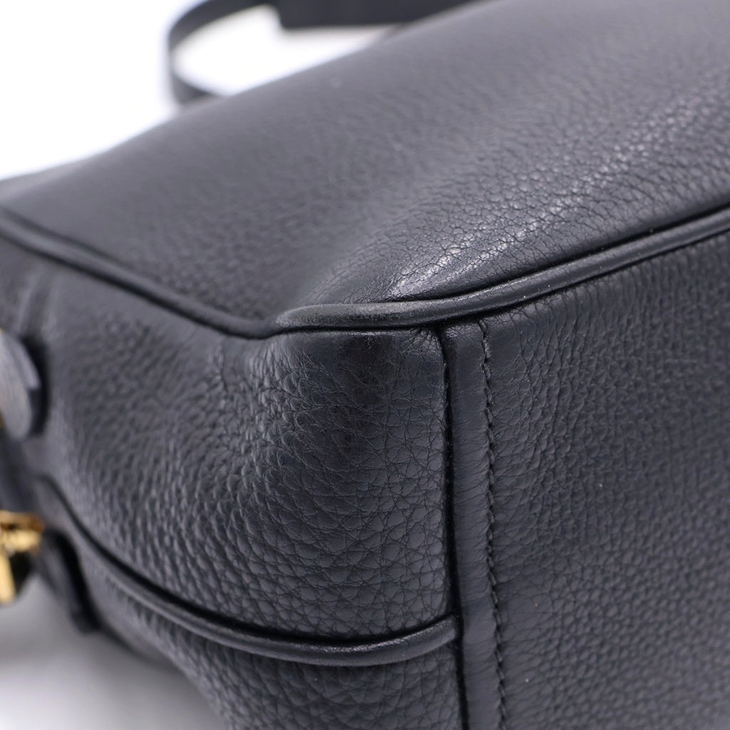 PRADA(プラダ) ヴィッテロ フェニックス ショルダーバッグ ブラック レザー 1BH079 ゴールド金具