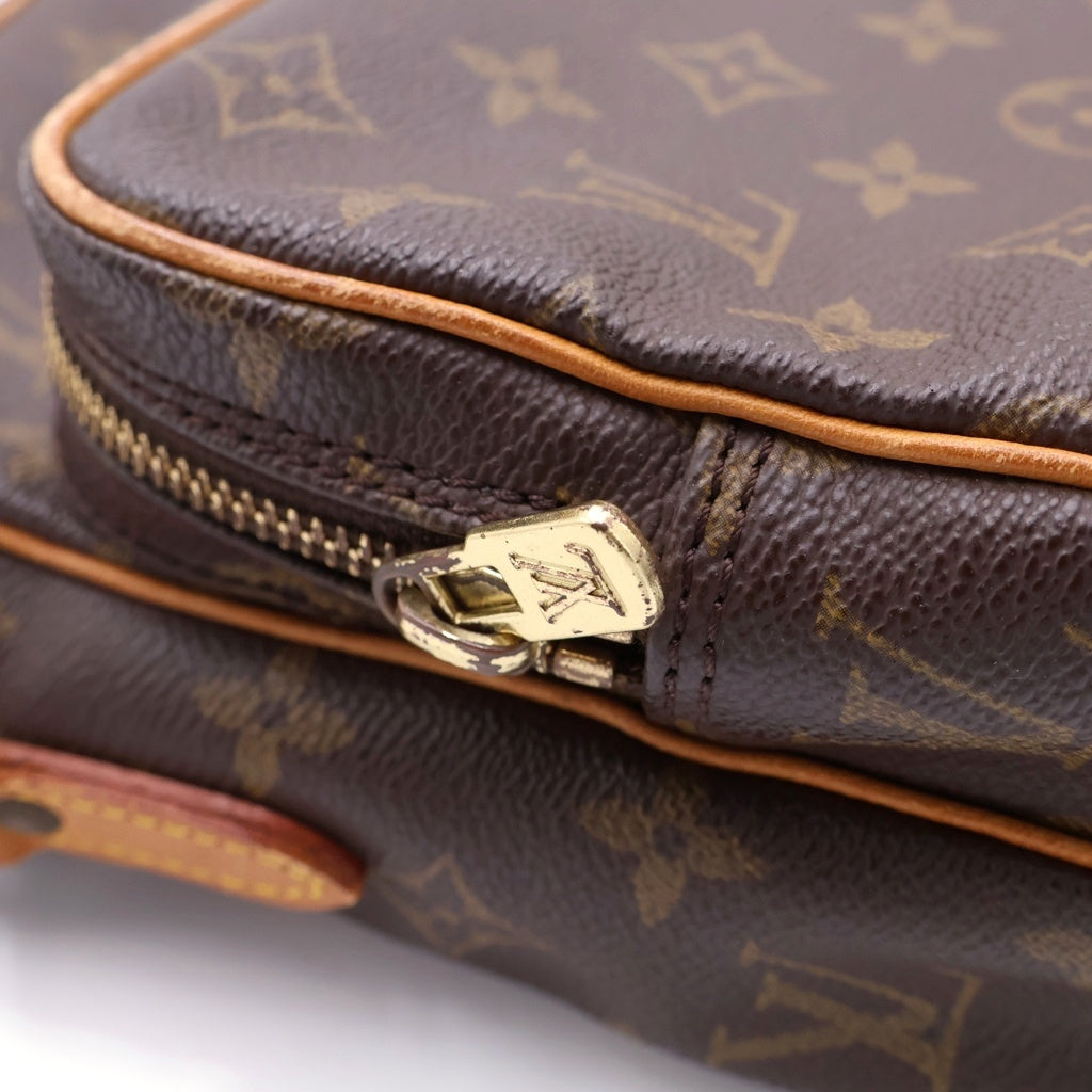 LOUIS VUITTON(ルイヴィトン) モノグラム アマゾン ショルダーバッグ ミニバッグ ブラウン レザー×PVC M45236 ゴールド金具 レディース