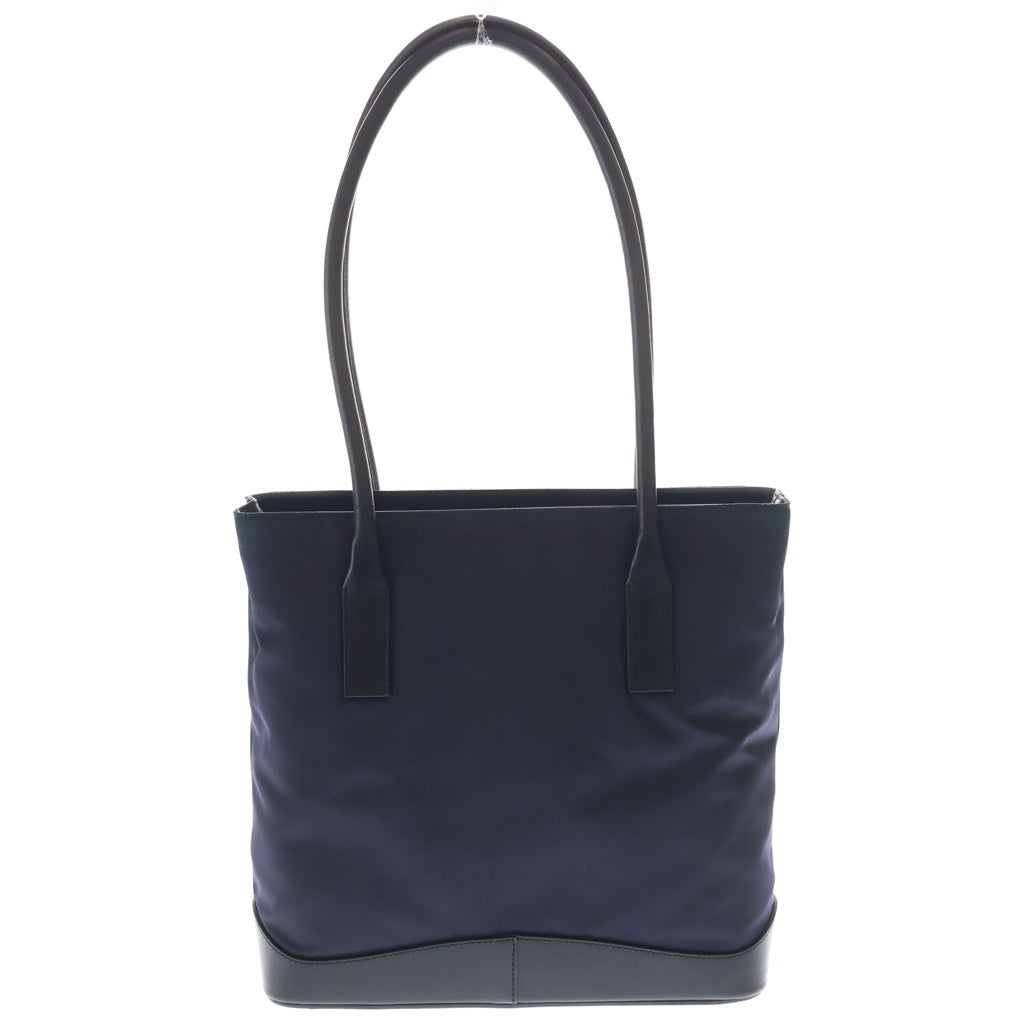 PRADA(プラダ) ミニトートバッグ ハンドバッグ ネイビー ナイロン/レザー トラインアングルロゴ B10812 レディース