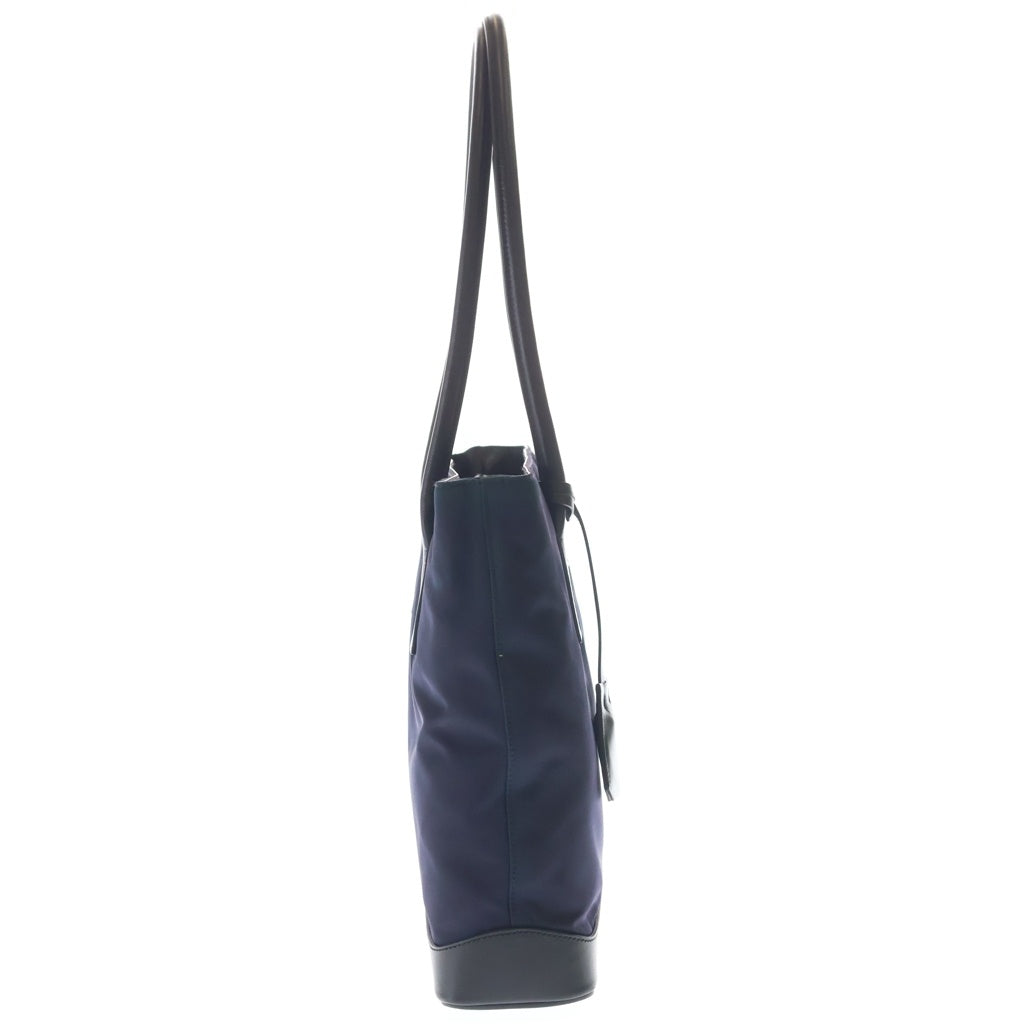 PRADA(プラダ) ミニトートバッグ ハンドバッグ ネイビー ナイロン/レザー トラインアングルロゴ B10812 レディース