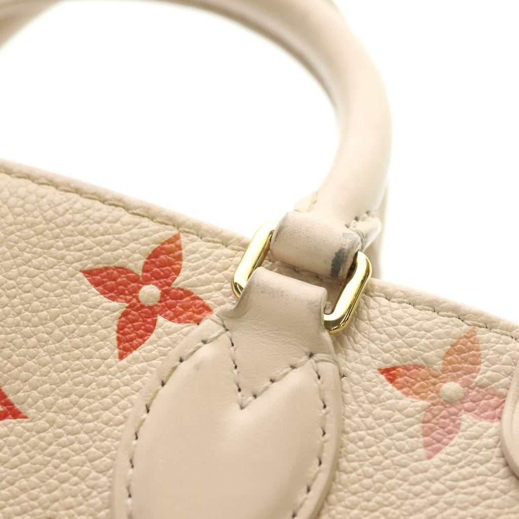 LOUIS VUITTON(ルイヴィトン) モノグラムアンプラント オンザゴーBB ハンド ショルダーバッグ 2WAY サンライズ・アクアレル ゴールド金具 アイボリー M47115 RFID レディース