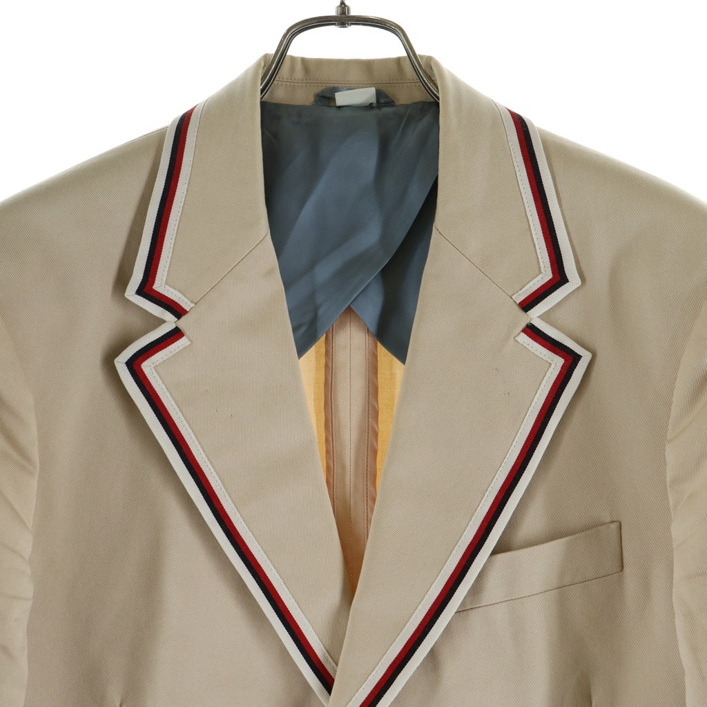 GUCCI(グッチ) XXVパイピングテーラードジャケットベージュコットン#48 478465 Z3732