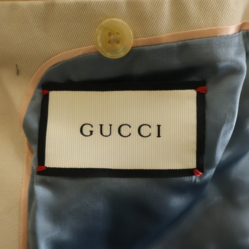 GUCCI(グッチ) XXVパイピングテーラードジャケットベージュコットン#48 478465 Z3732