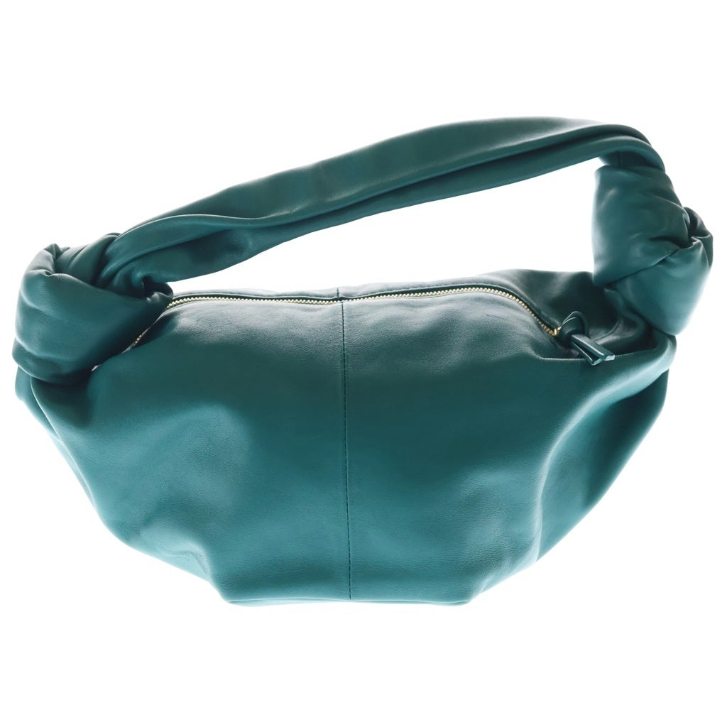 BOTTEGA VENETA(ボッテガヴェネタ) ダブルノット ハンドバッグ ミニバッグ ターコイズブルー レザー ゴールド金具