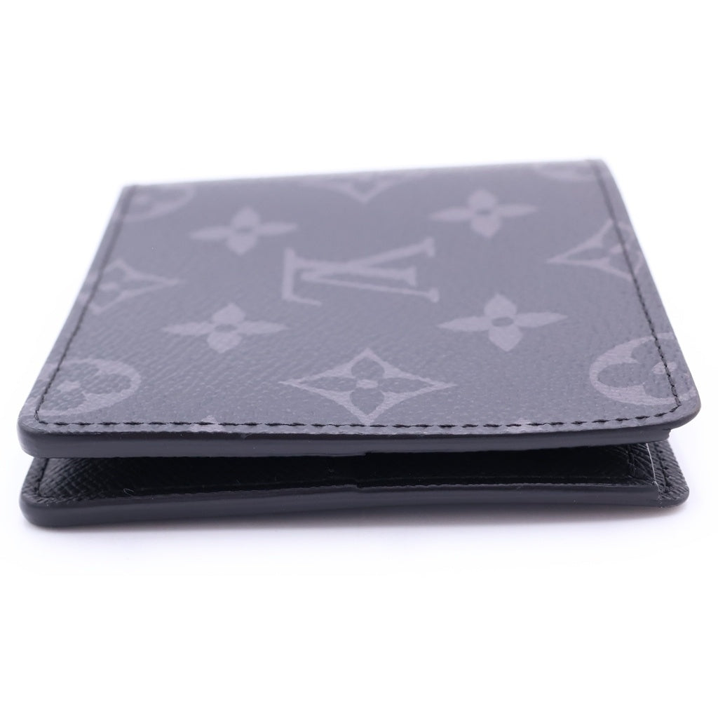 LOUIS VUITTON(ルイヴィトン) モノグラム・エクリプス 二つ折り財布 コンパクトウォレット ブラック PVC×レザー M62294