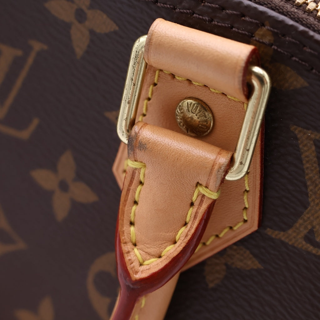 LOUIS VUITTON(ルイヴィトン) モノグラム アルマBB 2WAYバッグ ハンドバッグ ショルダーバッグ ブラウン レザー×PVC M46990 ゴールド金具 レディース