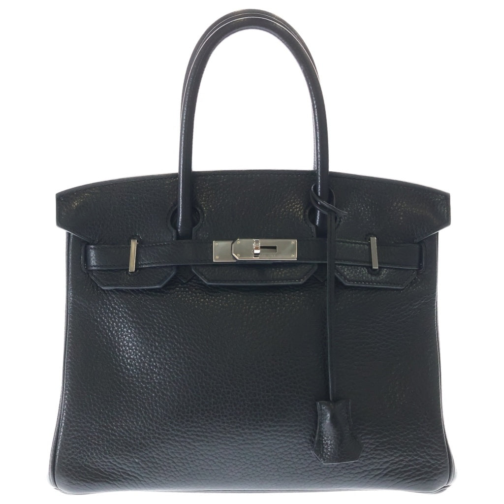 HERMES(エルメス) バーキン30 トゴ シルバー金具 □P刻印 ハンドバッグ ノワール ブラック レディース