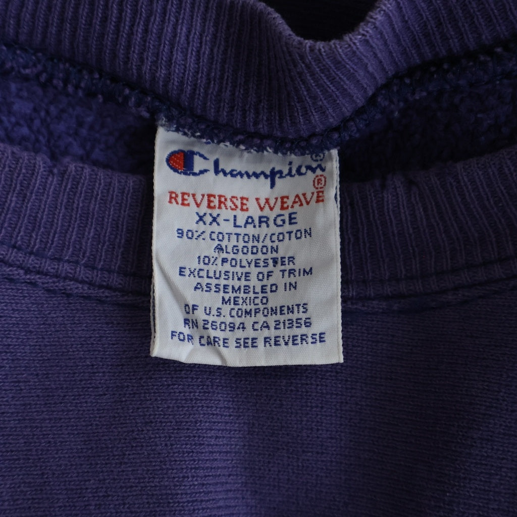 CHAMPION(チャンピオン) 90s REVERSE WEAVE リバースウィーブ スウェット トレーナー 刺繍タグ 後期型 コットン ポリエステル ネイビー