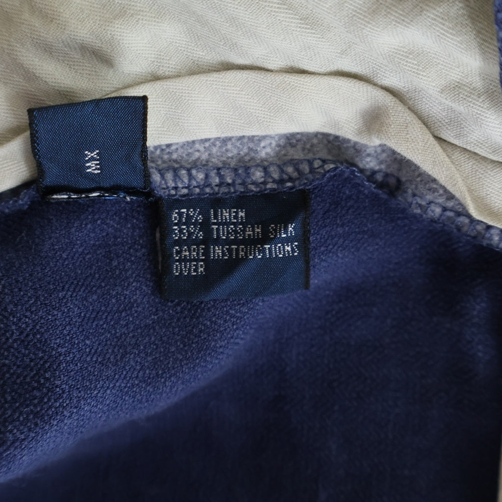 POLO RALPH LAUREN(ポロラルフローレン) 90s リネン ワイドパンツ スラックス シルク ブルー