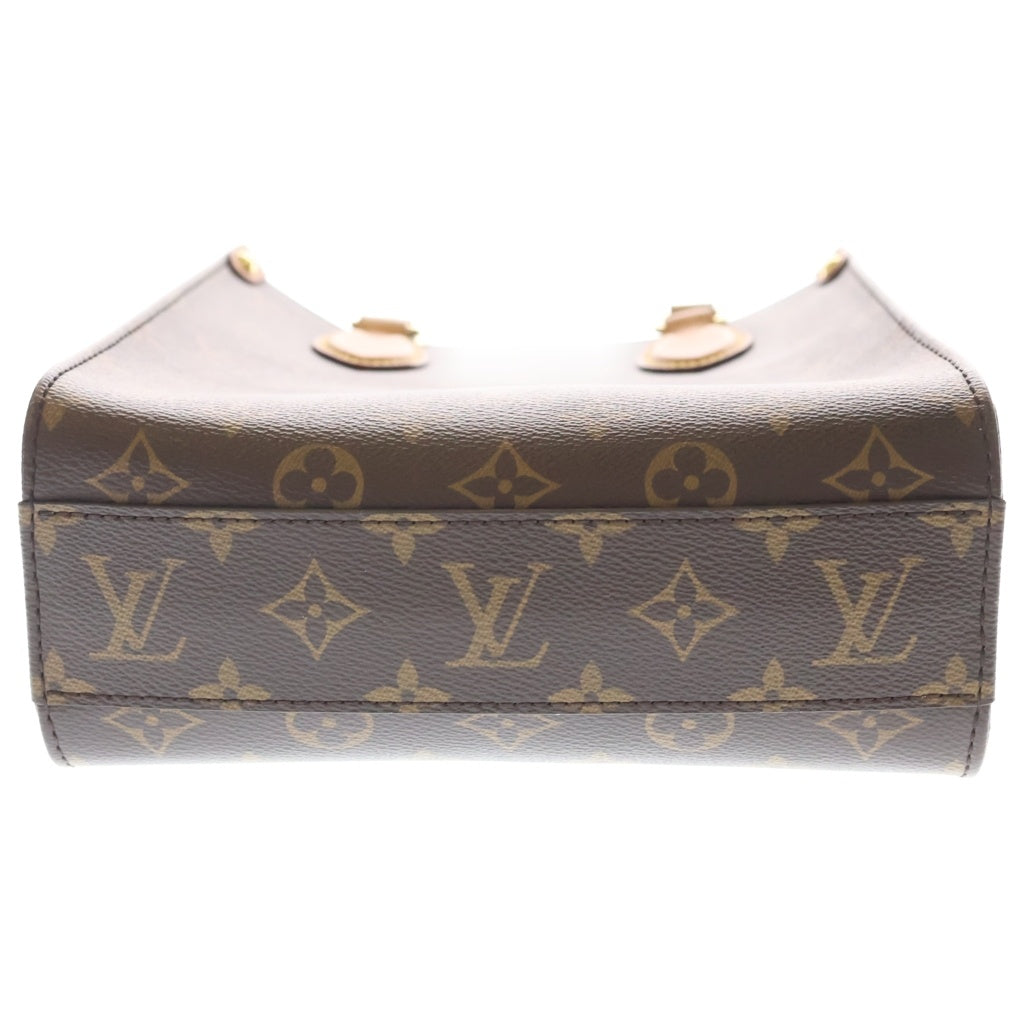 LOUIS VUITTON(ルイヴィトン) モノグラム サックプラBB 2WAYバッグ ハンドバッグ ショルダーバッグ ブラウン レザー×PVC M45847 ゴールド金具 レディース