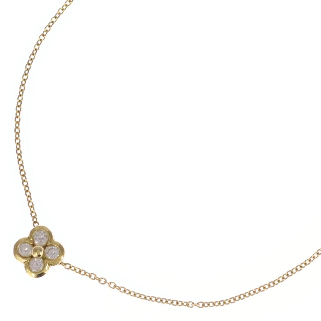 TIFFANY & Co.(ティファニー) ベゼルフラワー 4PD ダイヤモンド Au750 K18YG ネックレス イエローゴールド レディース
