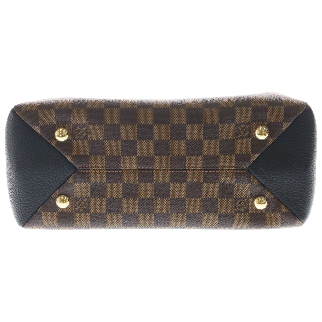 LOUIS VUITTON(ルイヴィトン) ダミエ ブリタニー 2WAYハンドバッグ ショルダーバッグ ブラウン×ブラック ノワール レザー×PVC N41673 ゴールド金具 レディース