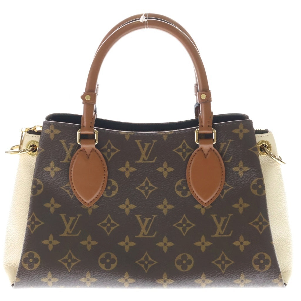 LOUIS VUITTON(ルイヴィトン) モノグラム ヴァンドームBB クレーム 2WAYハンドバッグ ショルダーバッグ ブラウン×アイボリー レザー×PVC M46495 ゴールド金具 レディース