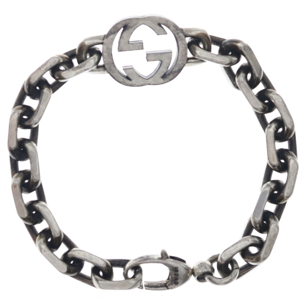 GUCCI(グッチ) インターロッキングG ラージ チェーン ブレスレット シルバー レディース