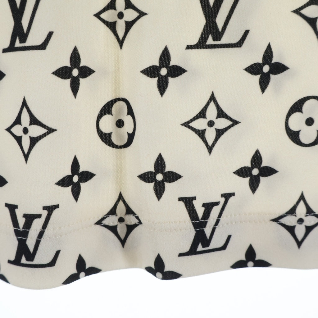 LOUIS VUITTON(ルイヴィトン) ミックスモノグラムチェーンTシャツ クルーネック半袖Tシャツ アイボリー×ブラック #XS RW212W レディース