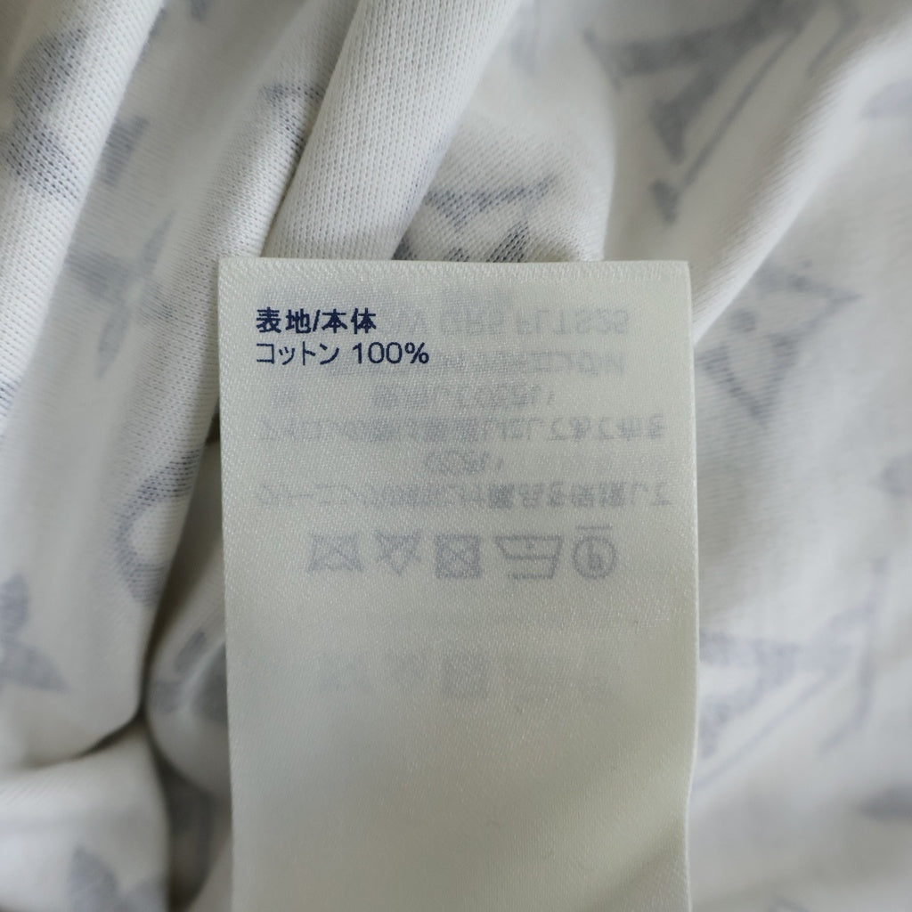LOUIS VUITTON(ルイヴィトン) ミックスモノグラムチェーンTシャツ クルーネック半袖Tシャツ アイボリー×ブラック #XS RW212W レディース