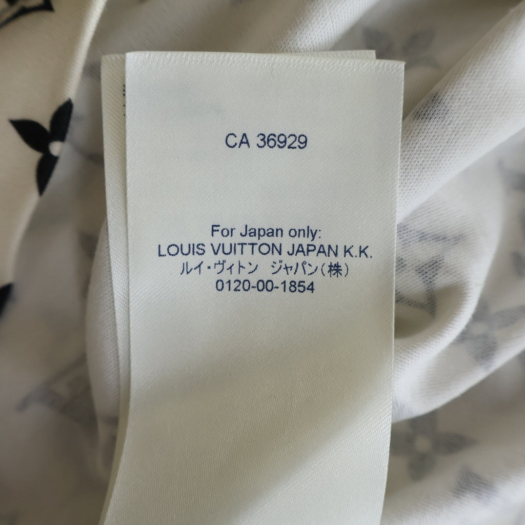 LOUIS VUITTON(ルイヴィトン) ミックスモノグラムチェーンTシャツ クルーネック半袖Tシャツ アイボリー×ブラック #XS RW212W レディース