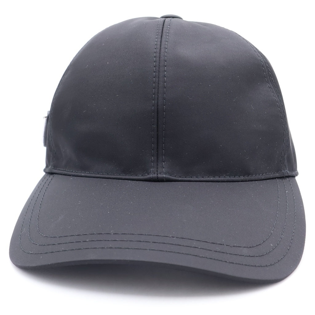 PRADA(プラダ) Re-Nylon トライアングルロゴプレート ベースボールキャップ ナイロン ブラック 1HC274 レディース