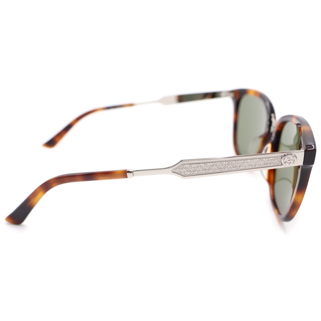GUCCI(グッチ) スクエア サングラス アイウェア メガネ 眼鏡 カラーレンズ メタルテンプル ブラウン/グリーン GG0073SK