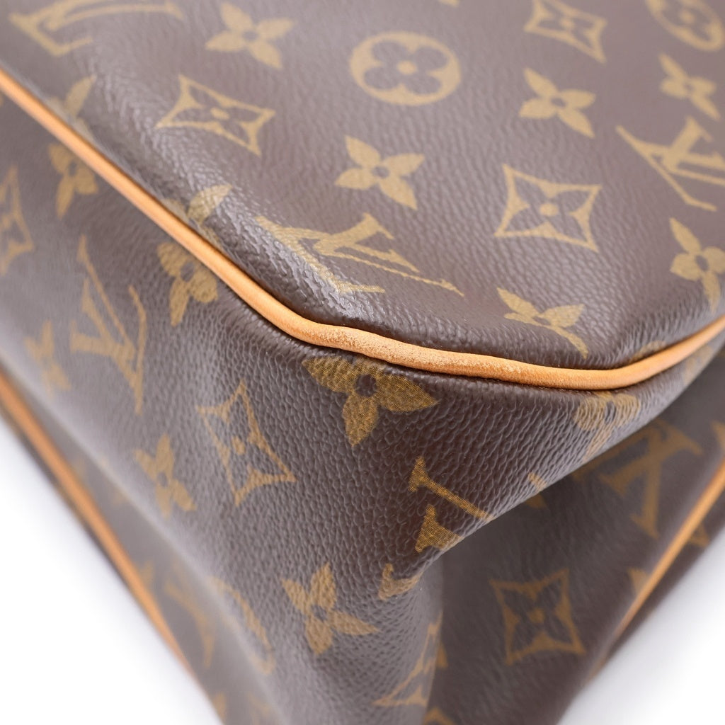 LOUIS VUITTON(ルイヴィトン) モノグラム バティニョール オリゾンタル ハンドバッグ トートバッグ ブラウン PVCレザー M51154 ゴールド金具 レディース