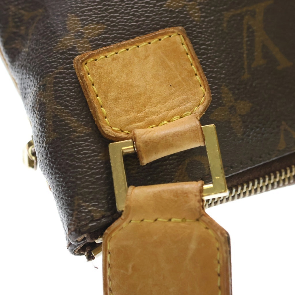 LOUIS VUITTON(ルイヴィトン) モノグラム ポシェットボスフォール ショルダーバッグ ブラウン レザー×PVC M40044 ゴールド金具 レディース