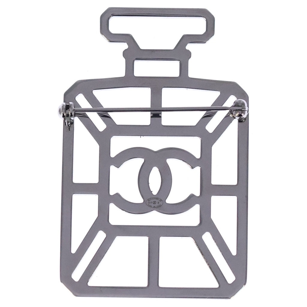 CHANEL(シャネル) 香水ボトルモチーフ ラインストーンブローチ ピンバッジ ピンク×シルバー レディース