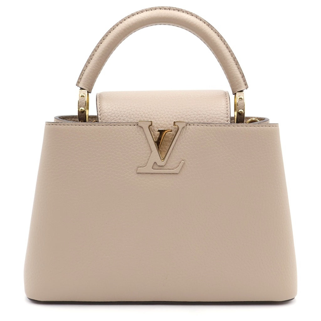 LOUIS VUITTON(ルイヴィトン) カプシーヌBB ガレ トリヨンレザー 2WAY ハンド ショルダー バッグ ゴールド金具 ベージュ M24736 レディース