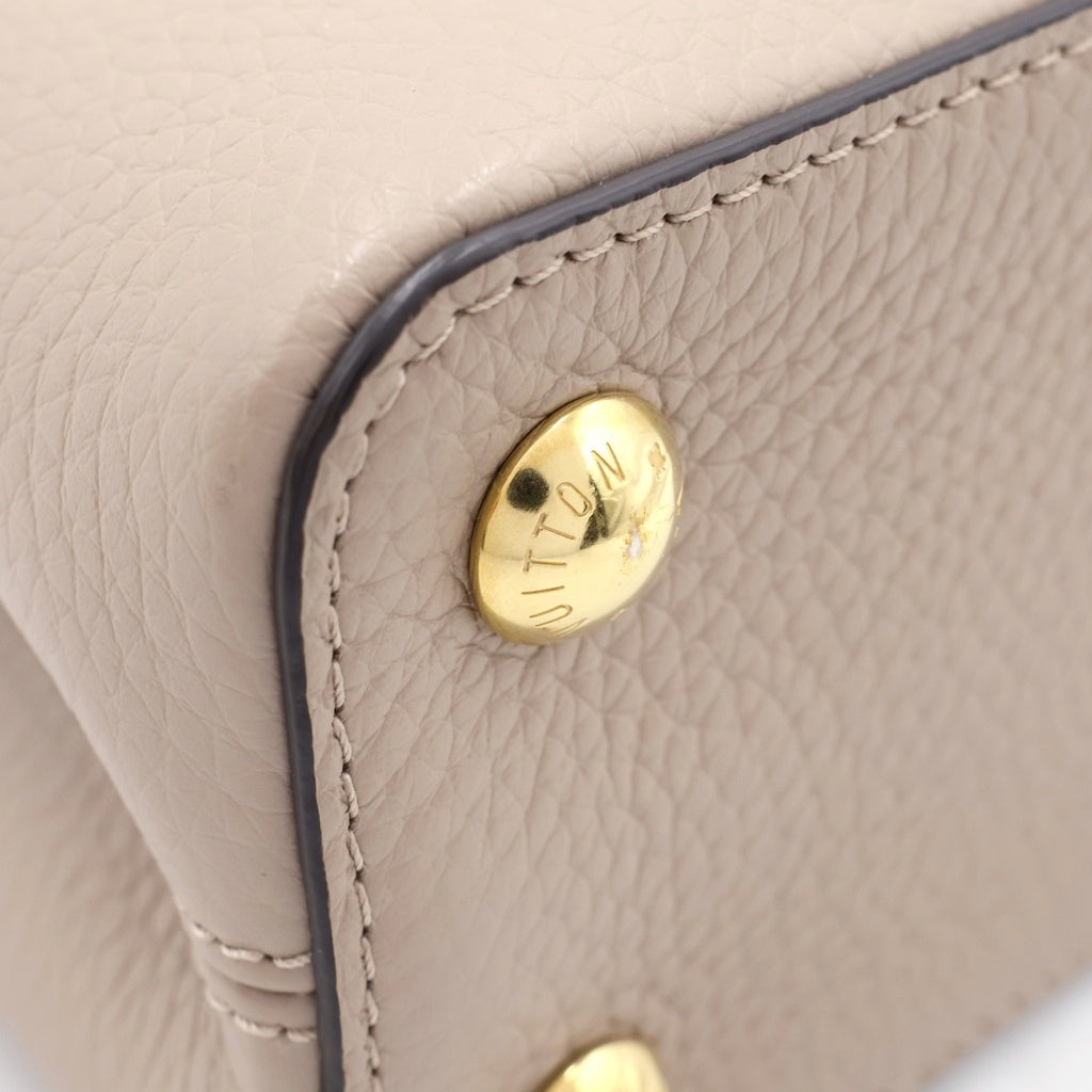 LOUIS VUITTON(ルイヴィトン) カプシーヌBB ガレ トリヨンレザー 2WAY ハンド ショルダー バッグ ゴールド金具 ベージュ M24736 レディース