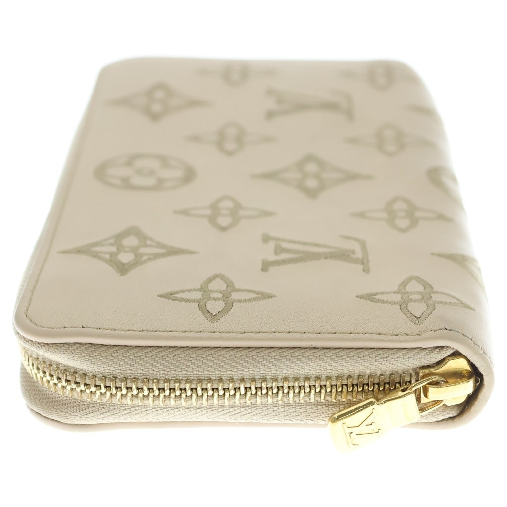 LOUIS VUITTON(ルイヴィトン) モノグラム LVブロデリー アングレーズ ジッピーウォレット レザー 刺繍 ラウンドファスナー長財布 ICタイプ アイボリー M82471 レディース