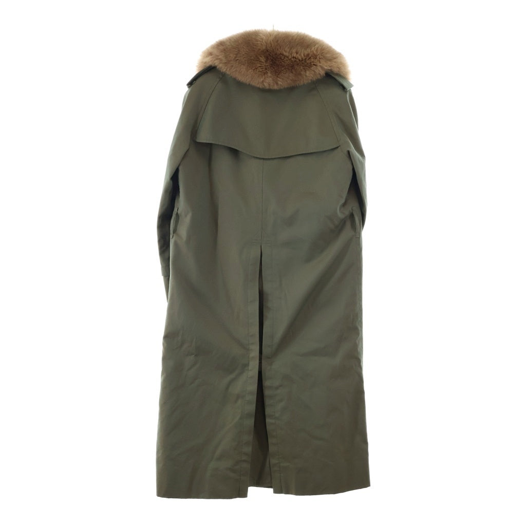 BURBERRYS(バーバリーズ) 90s VINTAGE Fox Far Long Coat トレンチコート ライナー 白タグ 玉虫色 カーキ FD082-036-79 レディース