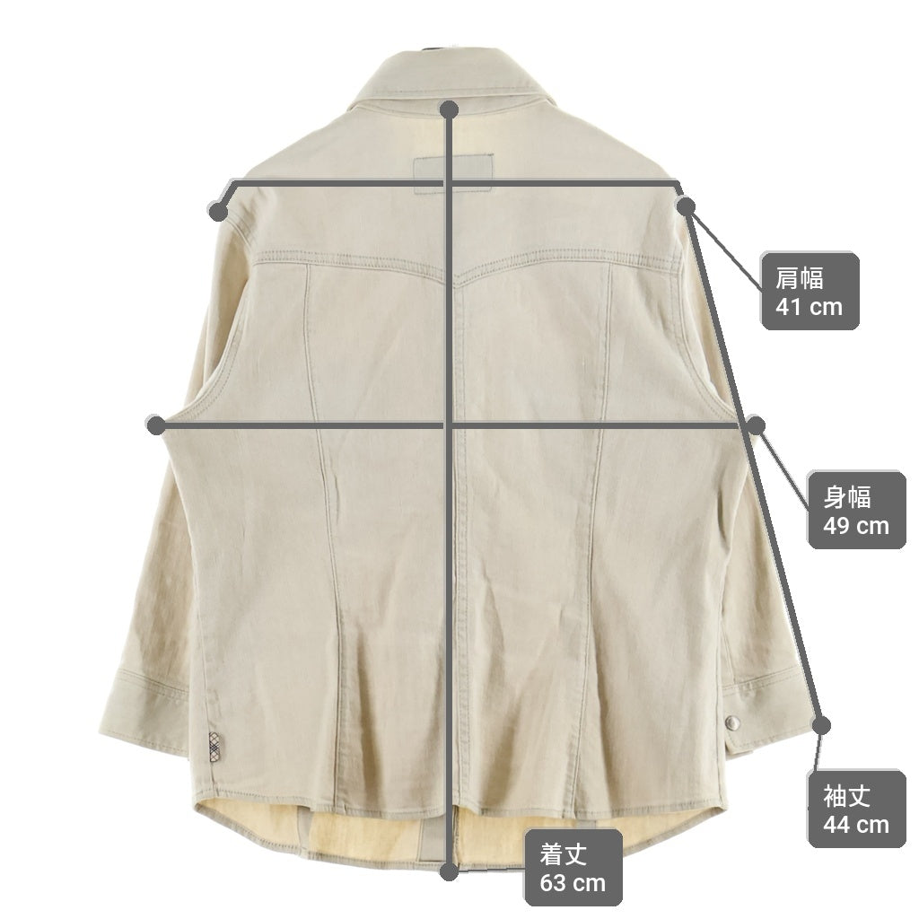 BURBERRY LONDON(バーバリーロンドン) コットンデニムジャケット スナップボタン コットン ポリウレタン アイボリー FCB77-464 レディース