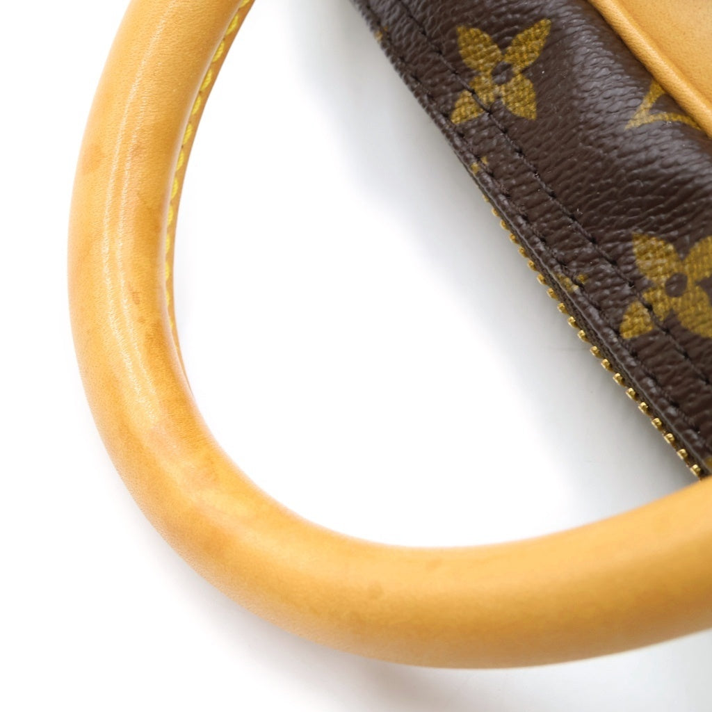 LOUIS VUITTON(ルイヴィトン) モノグラム エヴァジオン ハンドバッグ ブラウン レザー×PVC M41443 ゴールド金具 レディース