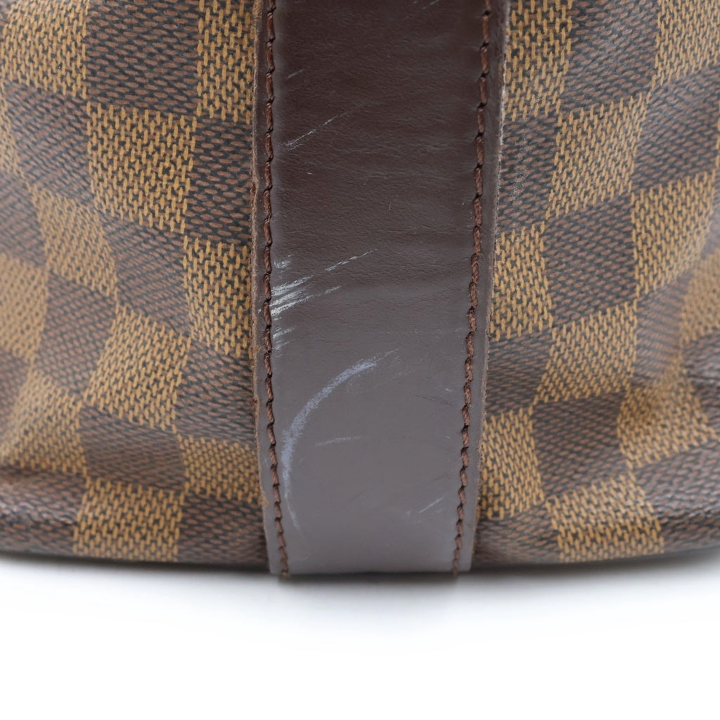 LOUIS VUITTON(ルイヴィトン) ダミエ チェルシー ハンドバッグ ボストンバッグ ブラウン レザー×PVC N51119 ゴールド金具