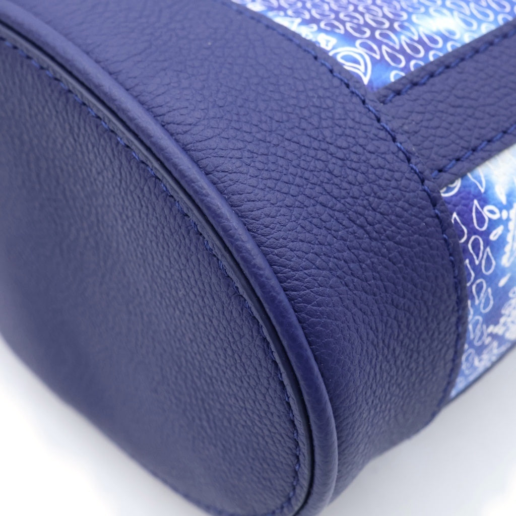 LOUIS VUITTON(ルイヴィトン) モノグラムバンダナ ランドネ PM ショルダーバッグ レザー ブルー M20562 RFID レディース