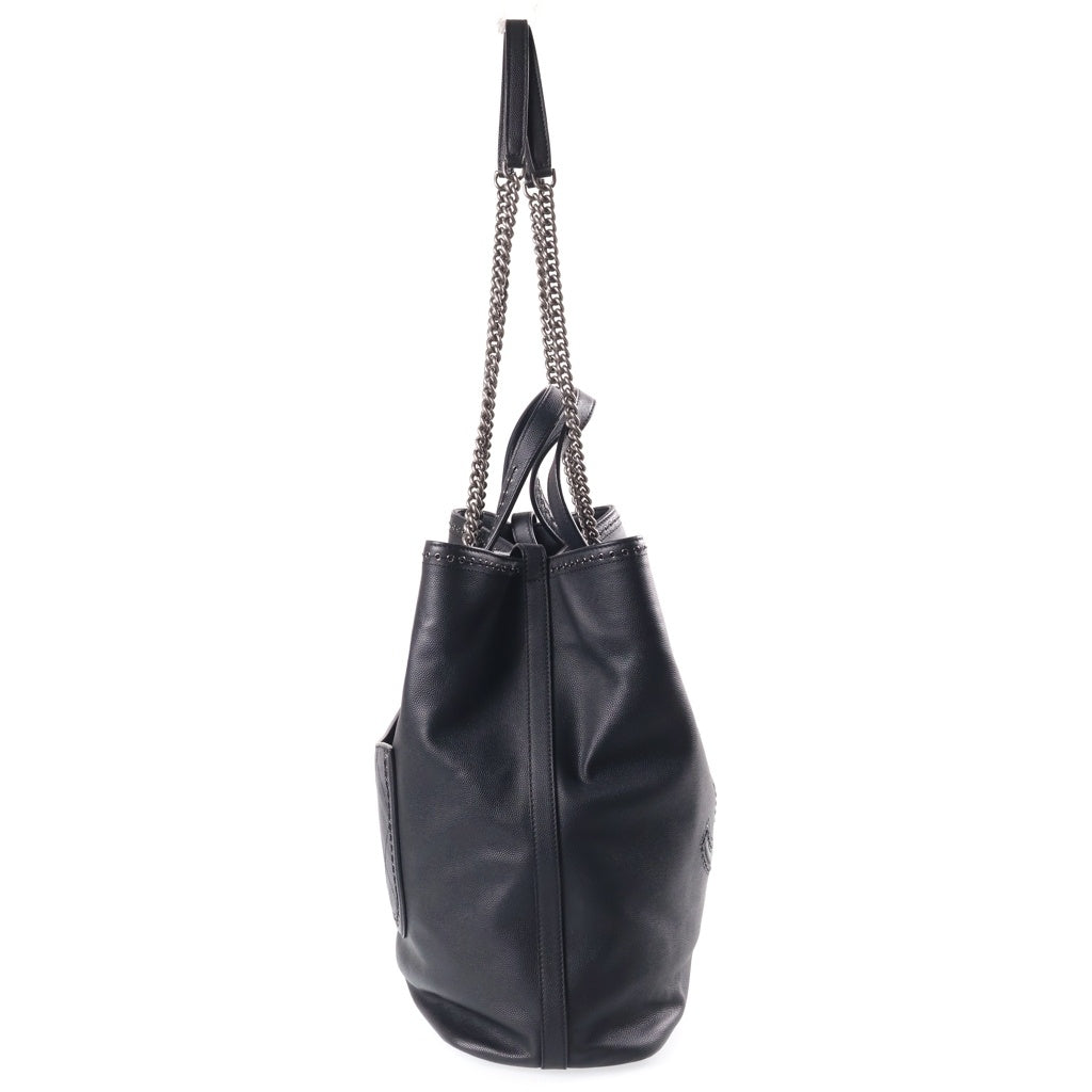 CHANEL(シャネル) カヴァ チェーントートバッグ ハンドバッグ ブラック キャビアスキン AS0448 シルバー金具 レディース