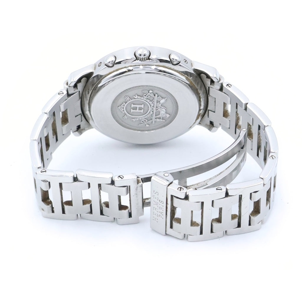 HERMES(エルメス) クリッパー クロノグラフ 白文字盤 SS/QZ CL1.910 腕時計