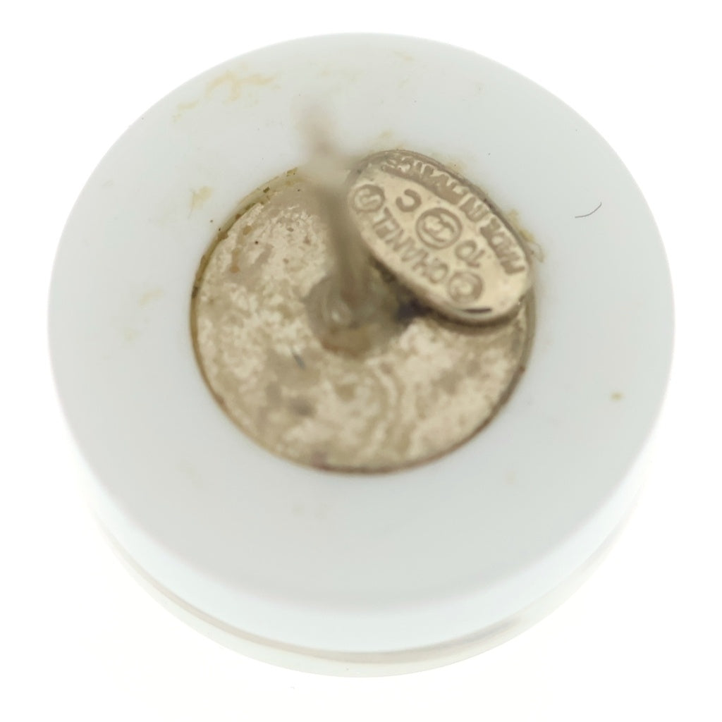CHANEL(シャネル) ココマーク プラスチック ラウンド ピアス 10C ホワイト/ブルー レディース