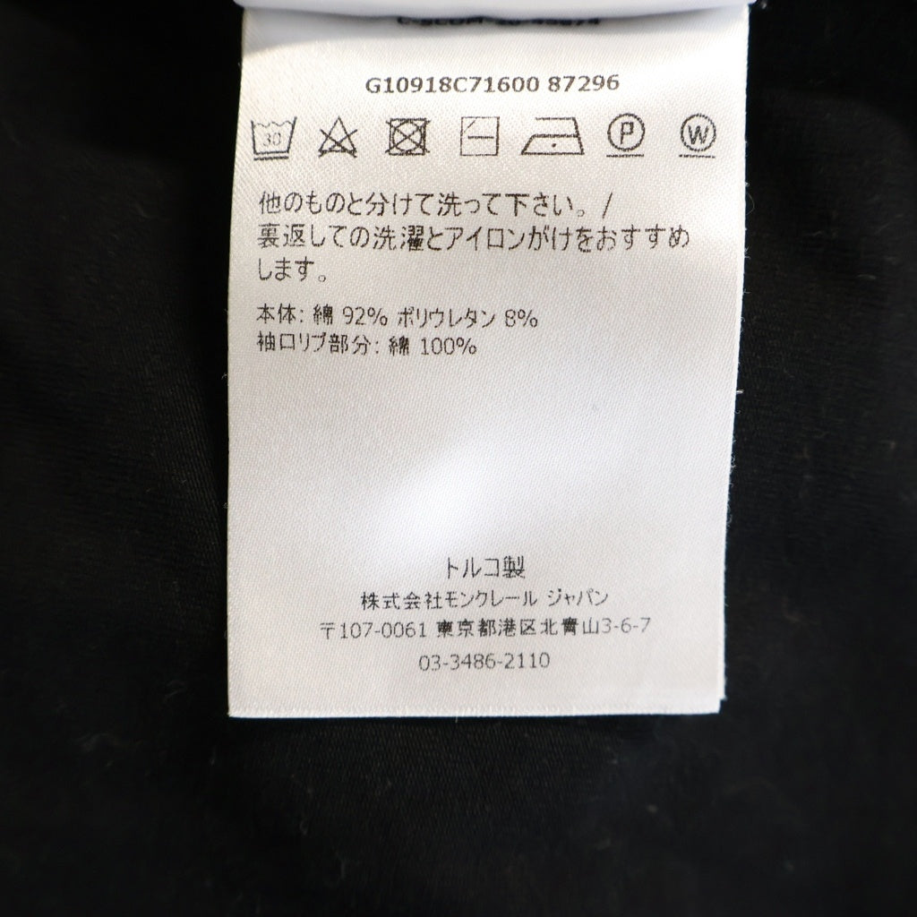 MONCLER(モンクレール) 21SS スリムフィット半袖Tシャツ ブラック コットン G10918C71600