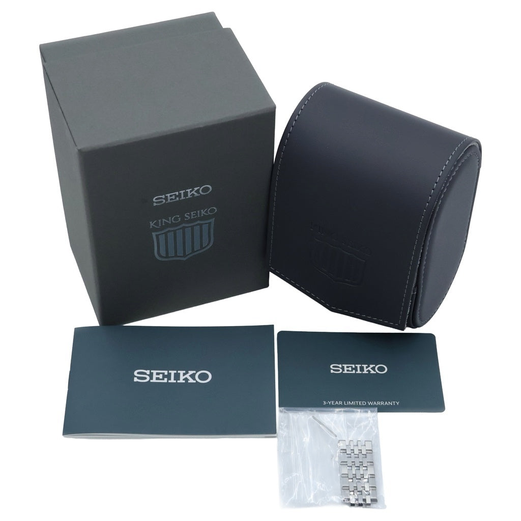 SEIKO(セイコー) キングセイコー デイト 腕時計 ウォッチ 黒文字盤 自動巻き オートマチック シルバー SDKS021