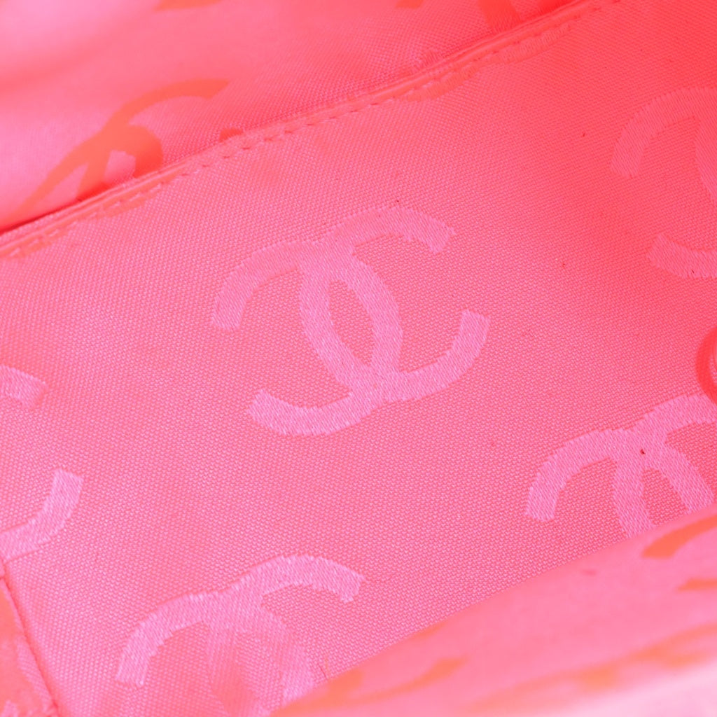 CHANEL(シャネル) カンボン スモール ラムスキン シルバー金具 トートバッグ ハンドバッグ 9番台 ホワイト/ブラック A25166 レディース