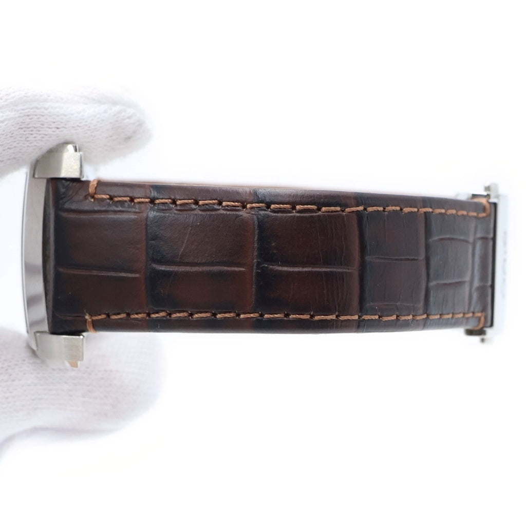 ORIS(オリス) レクタンギュラーデイト 白文字盤 SS/AT 革ベルト 7657