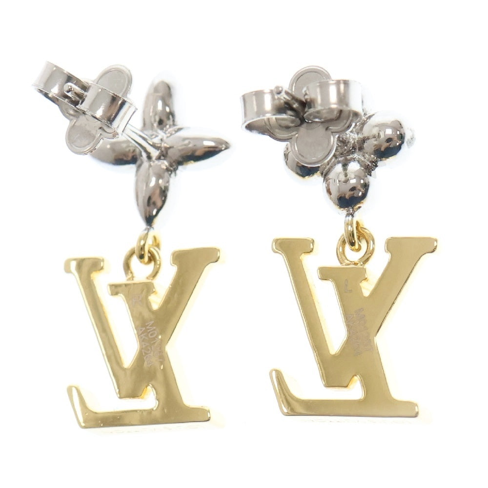 LOUIS VUITTON(ルイヴィトン) パンダント アイコニックフラワー LVイニシャル ピアス GP シルバー×ゴールド M01287 アクセサリー