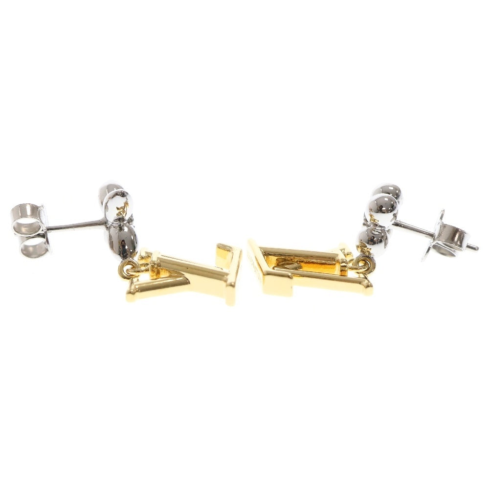 LOUIS VUITTON(ルイヴィトン) パンダント アイコニックフラワー LVイニシャル ピアス GP シルバー×ゴールド M01287 アクセサリー