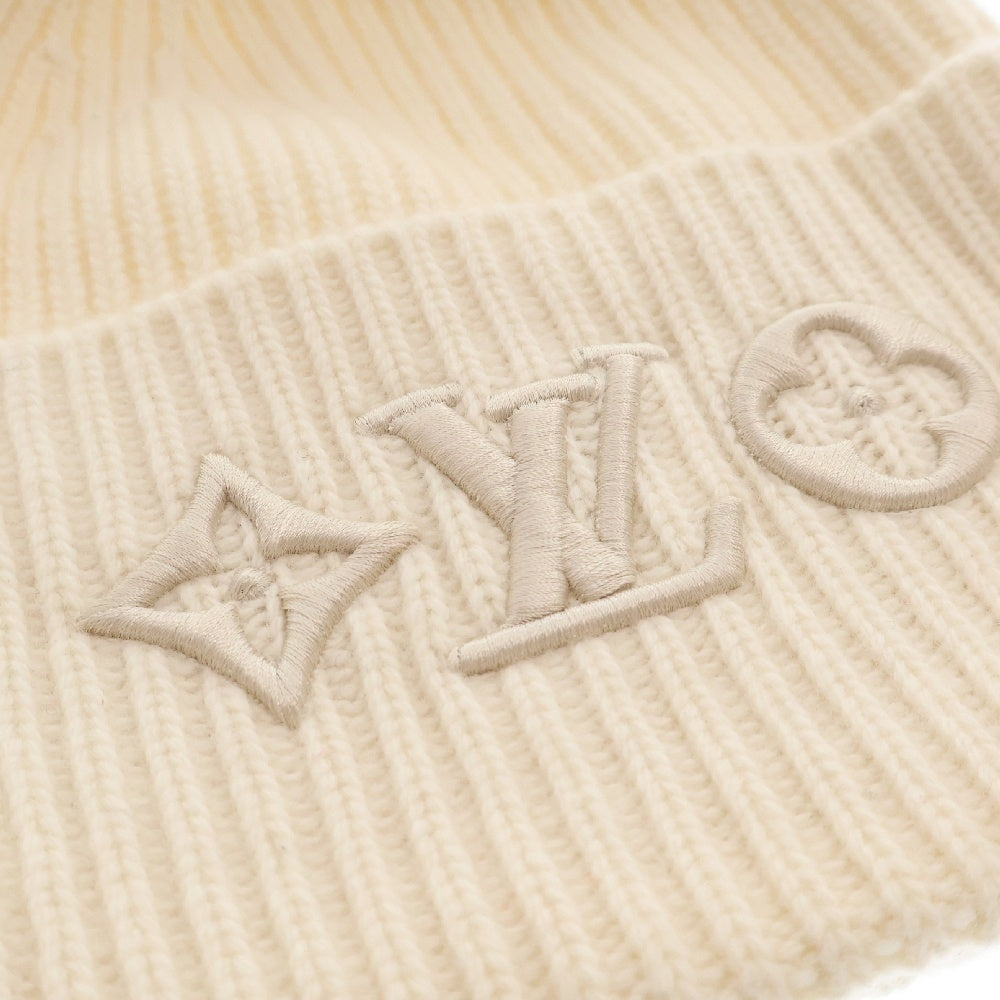 LOUIS VUITTON(ルイヴィトン) ビ ーニー LV ヘッドライン ニット帽 ホワイト モノグラム フラワー ホワイト M77873