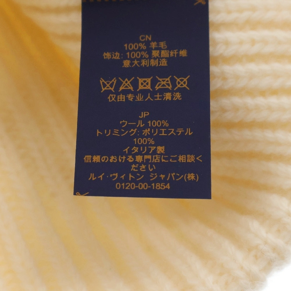 LOUIS VUITTON(ルイヴィトン) ビ ーニー LV ヘッドライン ニット帽 ホワイト モノグラム フラワー ホワイト M77873