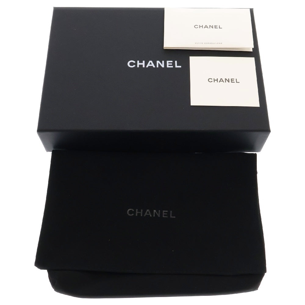 CHANEL(シャネル) マトラッセ ココマーク ハート キャビアスキン チェーンウォレット 財布 ブラック レディース