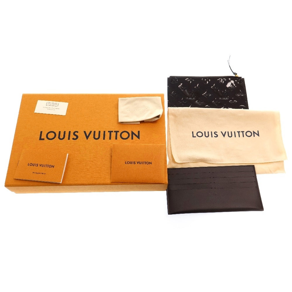 LOUIS VUITTON(ルイヴィトン) モノグラム・ヴェルニ ポシェット・フェリシー チェーンウォレット ダークレッド アマラント パテントレザー M61267