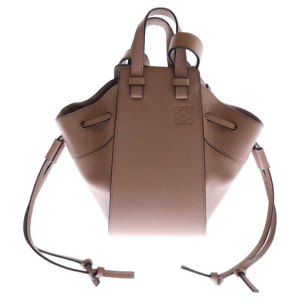 LOEWE(ロエベ) Hammock ハンモック ドローストリングミニ 2WAYレザーハンドバッグ ショルダーバッグ ピンク