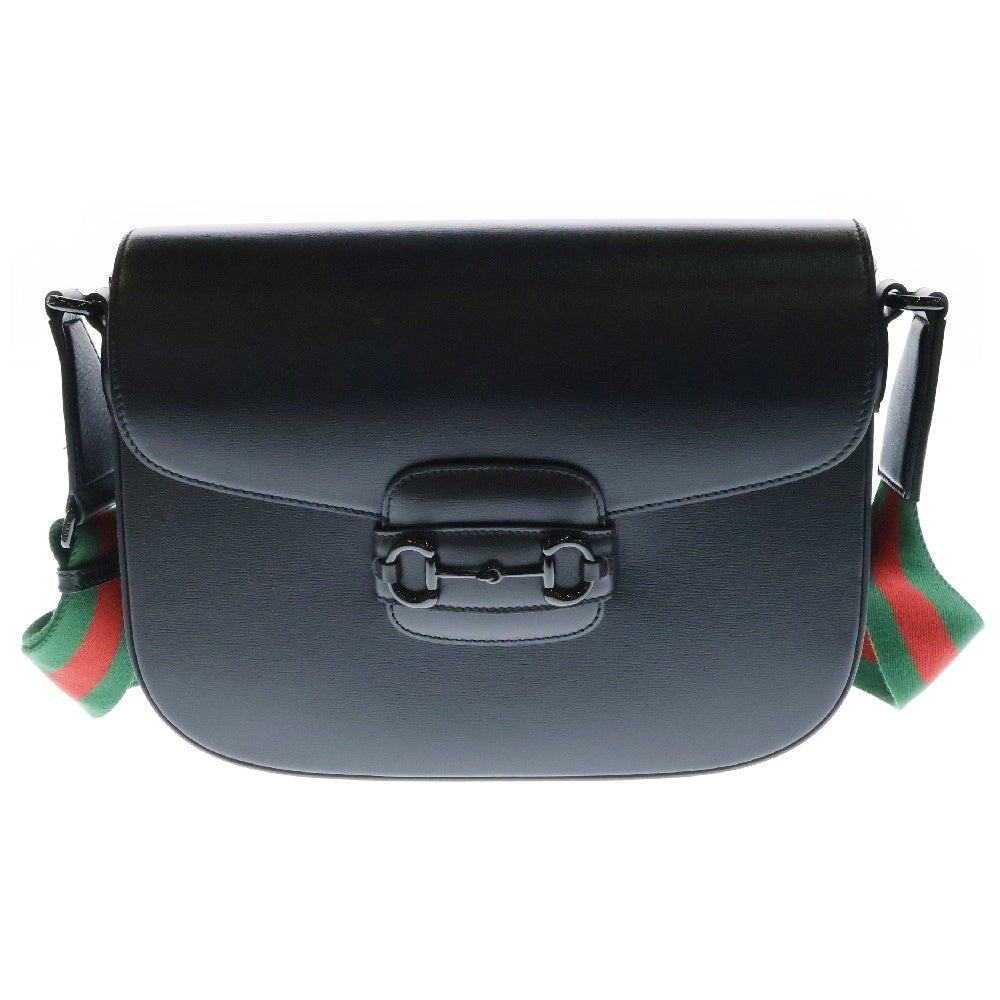GUCCI(グッチ) ホースビット 1955 シェリーライン ショルダーバッグ ブラック レザー 163637