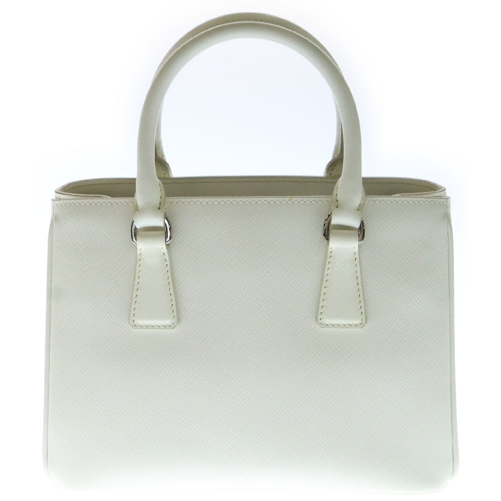 PRADA(プラダ) ガレリア サフィアーノレザー スモール ハンドバッグ ショルダーバッグ 2WAY ホワイト レザー 1BA296